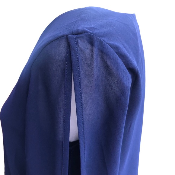 NWT Lulus/Lulu’s Shifting Dears Navy Long Sleeve Shift Dress Chiffon Shell Sz XS - Picture 9 of 16